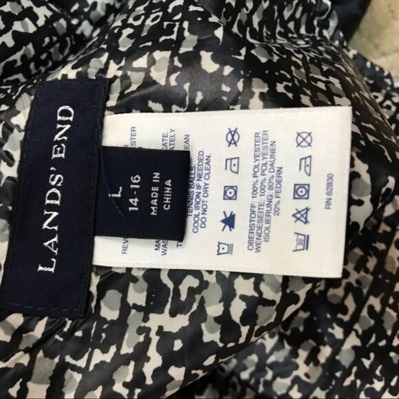 Lands End Reversable packable Down Jacket - Picture 2 of 6